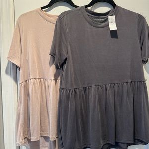 (2) peplum tops size small